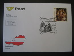 Österreich- Advent Gampern 13.11.2015 FDC Flügelaltar Gampern - Storia Postale