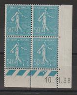 France Coin Daté 1938 Semeuse 362 ** MNH - 1930-1939