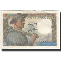 France, 10 Francs, Mineur, 1942-06-11, TTB+, Fayette:8.3, KM:99c - 10 F 1941-1949 ''Mineur''