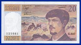 20 FRANCS DEBUSSY NEUF PAS DE TROU G.027 N° 121081 ANNÉE 1990 - 2 SCAN - Serbon63 - 20 F 1980-1997 ''Debussy''