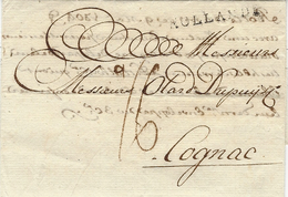 1804- Lettre De Rotterdam ( Pays-Bas ) Sans Marque De Départ Avec Entrée HOLLANDE 35 Mm Pour Cognac - Marques D'entrées