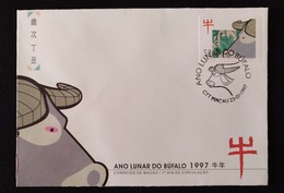 MAC1219-Macau FDC With 1 Stamp - Lunar Year Of The Buffalo - Macau - 1997 - FDC