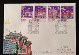 MAC1223-Macau FDC With 4 Stamps - A-Má Temple - Macau - 1997 - FDC