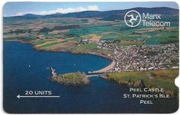 Isle Of Man - GPT - Landscapes - Peel Castle (Deep Notch), 3IOME - 20U, 1989, 10.516ex, Used - Isle Of Man