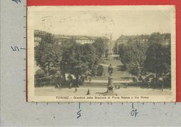 CARTOLINA VG ITALIA - TORINO - Giardino Della Stazione Di Porta Nuova E Via Roma - 9 X 14 - 1923 - Parques & Jardines