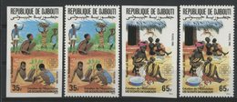 DJIBOUTI N° 605 Et 606 NEUFS ** MNH Non Dentelés (imperforated) Série De 2 Valeurs + 2 Valeurs Dentelées. SCOUTS  TB - Unused Stamps