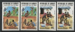 DJIBOUTI N° 605 Et 606 NEUFS ** MNH Non Dentelés (imperforated) Série De 2 Valeurs + 2 Valeurs Dentelées. SCOUTS  TB - Ongebruikt