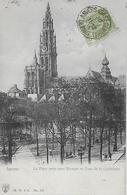 CPA - ANVERS  Antwerpen -La Place Verte Avec Kiosque Et Tour De La Cathedrale, - Antwerpen