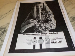 ANCIENNE PUBLICITE MONTRE KELTON  1966 - Autres & Non Classés