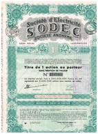 Titre Ancien - Société D'Electricité SODEC - Société Anonyme - Titre De 1948 - Electricidad & Gas