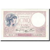 France, 5 Francs, Violet, 1939, 1939-08-24, SPL, Fayette:4.7, KM:83 - 5 F 1917-1940 ''Violet''
