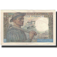 France, 10 Francs, Mineur, 1943-01-14, TTB+, Fayette:8.7, KM:99b - 10 F 1941-1949 ''Mineur''