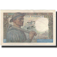 France, 10 Francs, Mineur, 1943-01-14, SUP, Fayette:8.7, KM:99b - 10 F 1941-1949 ''Mineur''