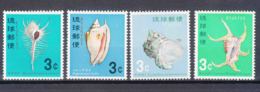 Japan Ryukyu 1967 Shells Mi#187-190 Mint Never Hinged - Ungebraucht