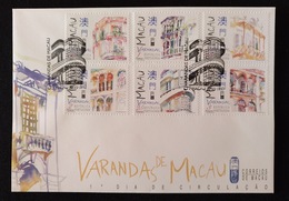 MAC1228-Macau FDC With 6 Stamps - Macau Balconies - Macau - 1997 - FDC