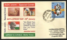 India  2009  Mother Teresa  Mahatma Gandhi  Dr Hensen  Leprosy Is Curable  Special Cover  #  24468  D Indien Inde - Mother Teresa