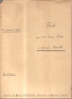 1893 - Vente Par Mme Vve LEDUC (née MAURICE) à M. Henri BOURETTE - Maison D'habitation à Villenoy - (Meaux, PIGOIZARD) - Villenoy