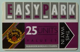 UK - Great Britain - Parking Card - Easy Park - Rushmoor Borough Council - 25 Units - FKIRHR - Used - [10] Sammlungen