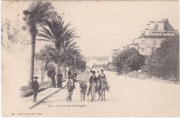 06 : NICE : Promenade Des Anglais : Enfants à Dos D'anes  ( Trés Belle Animation ) - Timbrée 1901 - Précurseur - - Straßenhandel Und Kleingewerbe