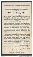 TINTIGNY ..-- Mr Alfred JACQUES , Volontaire De Guerre . Né En 1890 , Décédé En 1928 à L' Hôpital De BRUXELLES . - Tintigny