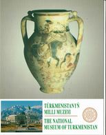 ASIE - TURKMENISTAN - Carte Du Muséum National - Magnifique Vase Avec Fresques - Turkmenistan