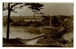 Ref 1344 - Judges Real Photo Postcard - Church Island & Tubular Bridge Menai Strait Anglesey Wales - Anglesey