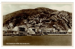 Ref 1344 - J. Salmon Real Photo Postcard Old Barmouth From The Island Merionethshire Wales - Merionethshire