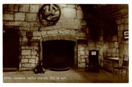 Ref 1344 - Early Real Photo Postcard - Royal Chamber - Castle Rushen - Isle Of Man - Isle Of Man