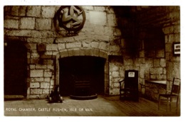 Ref 1344 - Early Real Photo Postcard - Royal Chamber - Castle Rushen - Isle Of Man - Man (Eiland)
