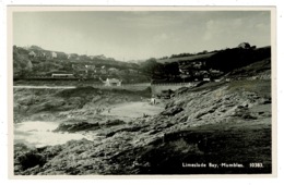 Ref 1344 - J. Salmon Real Photo Postcard - Limeslade Bay Mumbles Nr Swansea Glamorgan Wales - Glamorgan