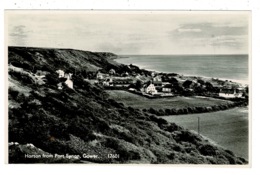 Ref 1344 - Real Photo Postcard - Horton From Port Eynon - Gower Nr Swansea Glamorgan Wales - Glamorgan