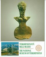 ASIE  - TURKMENISTAN - Carte Du Muséum National - Statue De Déesse Trouvée à Cheval - Turkménistan