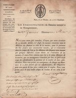 Circulaire - Forets Nationales - Enregistrement Domaine National - Paiements Du Bois Propre Aux Constructions Navales - Historical Documents