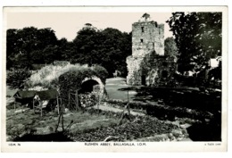Ref 1345 - 1959 Real Photo Raphael Tuck Postcard - Rushen Abbey Ballasalla - Isle Of Man - Insel Man