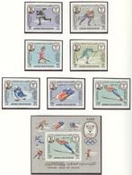 KATHIRI STATE OF SEIYUN Imperforated Set And Bloc MNH - Winter 1968: Grenoble