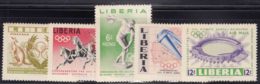 Liberia 1956 Olympic Games Mi#498-503 Except 500, Mint Hinged - Liberia