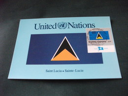 Maximum UNITED NATIONS SAINT LUCIA SAINTE LECIE FLAG BANDIERA - Santa Lucia