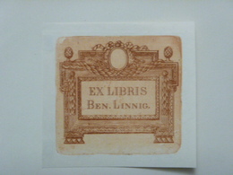 Ex-libris Illustré XXème - Ben. LINNING - Ex-libris