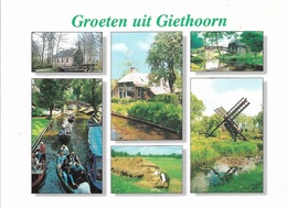 Pays-Bas - Overijssel - GROETEN UIT GIETHOORN - 6 Vues -  Cpm - Vierge - - Giethoorn