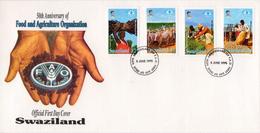 Swaziland - 1995 50th Anniversary Of FAO FDC # SG 650-653 - Agriculture