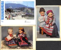 Russie - Lot 3 Cartes (Jalta, Poupées) - Russia