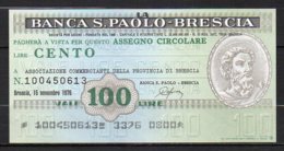 518-Brescia Banca San Paolo Billets De 100 Et 150 Lire 1976 Neufs - [ 4] Emissions Provisionelles