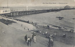 ESSEX - CLACTON- ON-SEA - PIER FROM WEST BEACH  Es544 - Clacton On Sea