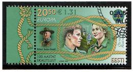 Estonia 2007 . EUROPA 2007. Scouts. 1v: 20.50.   Michel  # 585 (oo) - Estland