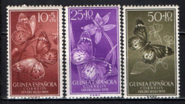 GUINEA SPAGNOLA - 1958 - Various Butterflies - Stamp Day - MH - Guinea Espagnole