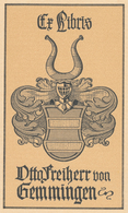 Ex Libris Otto Freiherr Von Gemmingen -  - Bookplates