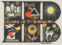 Ex Libris Hetty Buhrmann - Ruscha Wijdeveld - Exlibris
