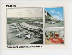 Paris Aéroport Charles De Gaulle 2 (multivues Cp Vierge N°629) - Aeronáutica - Aeropuerto