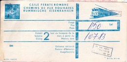 Romania, 1983, Vintage International Train Ticket - Kothen - Berlin - Dresden - Karlovy Vary, CFR - Other & Unclassified