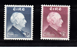 Ierland 1957 Mi Nr 128 - 129,  John Edward Redmond - Ongebruikt